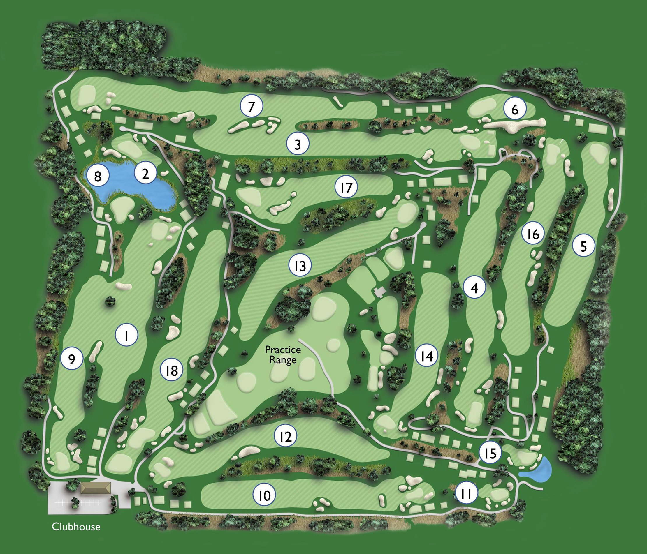 Map of Mark Bostick Golf Course